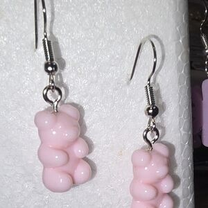 Pink Bear Earrings
